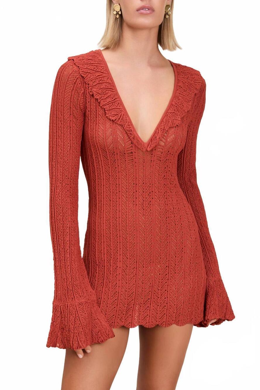 NEW DEVON WINDSOR davina dress in terracotta